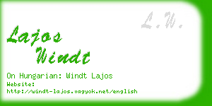 lajos windt business card